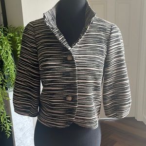 Animal print cropped jacket